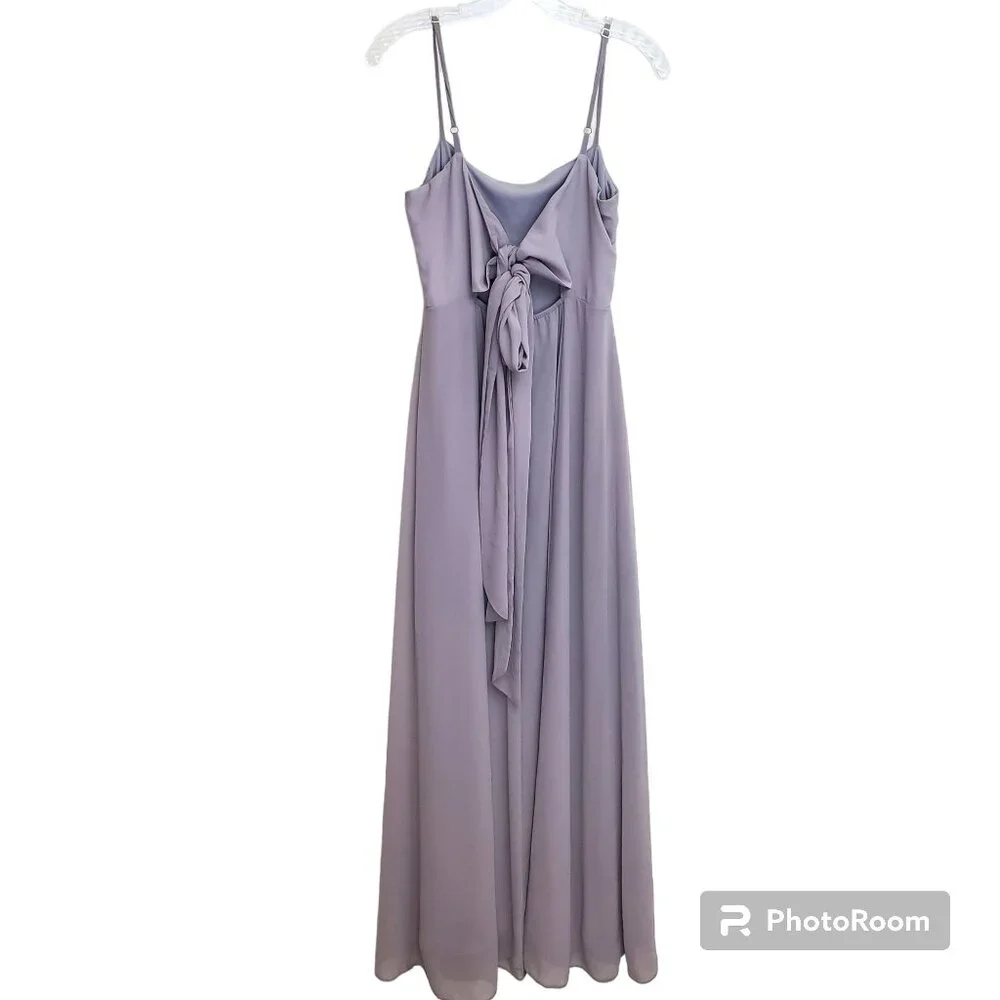 Show Me Your Mumu Lauren Tie Maxi Dress in gray - Picture 10 of 11